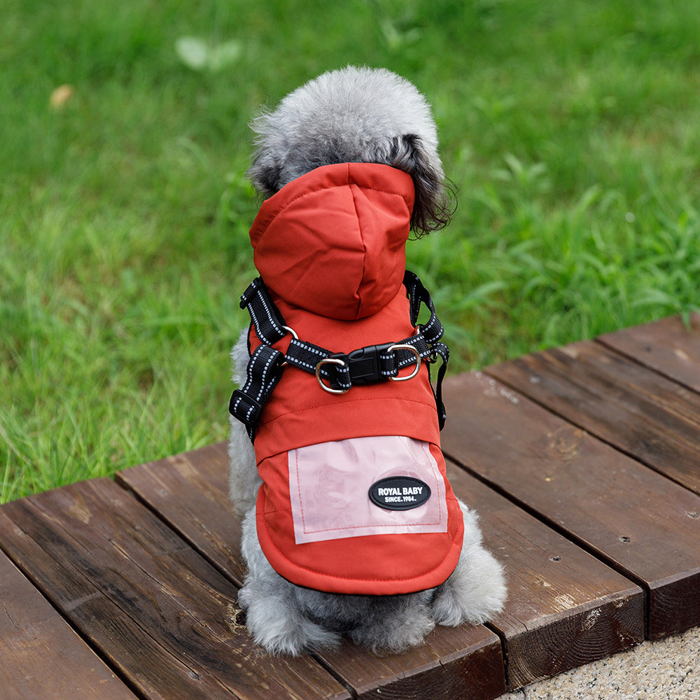 Pet Autumn And Winter Outdoor Thickened Warm Vest