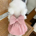 Pet Clothes Corduroy Pumpkin Skirt Traction Buckle