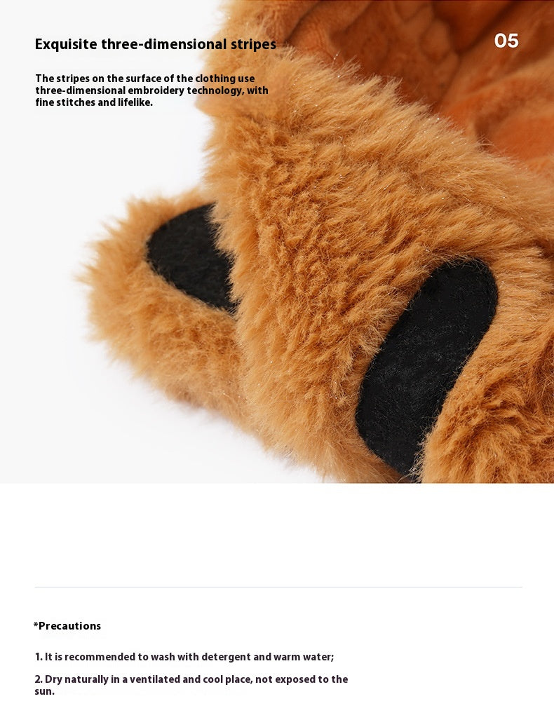 Cape Thickened Cloak Small Dog Plush Cloak