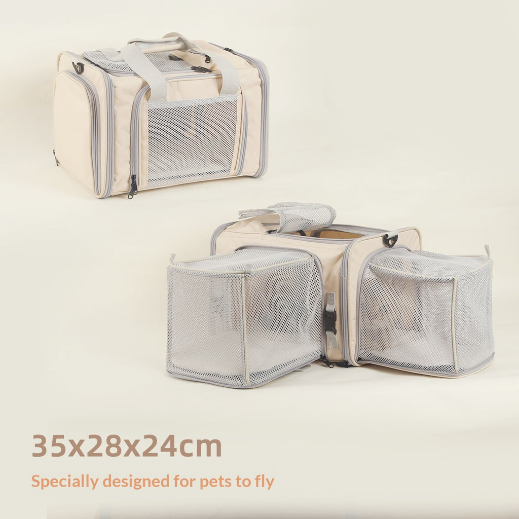 Portable Outdoor Cat Carrier, Summer Breathable Expandable Pet Bag, Lightweight Airline-approved Dog And Cat Travel Bag With Large Capacity