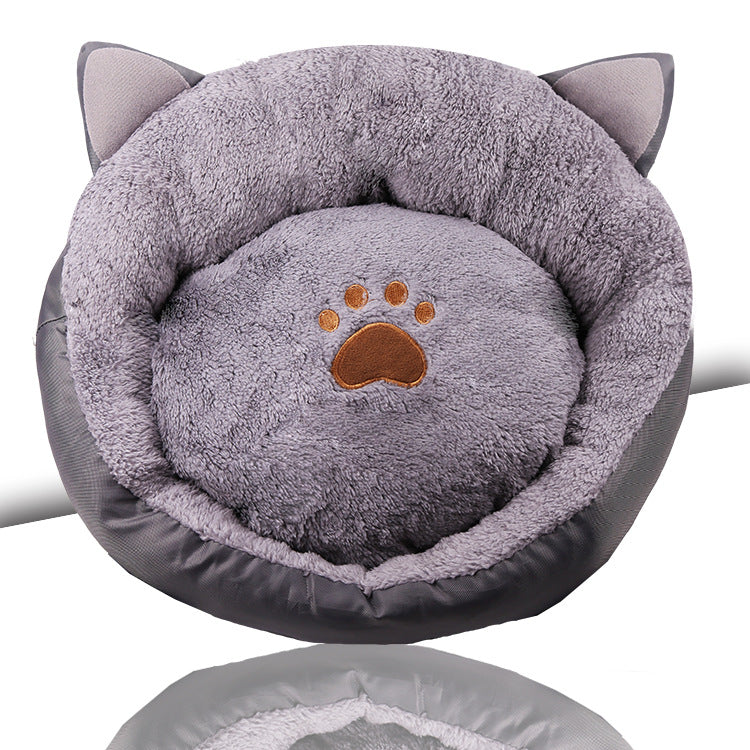 Cat ears kennel warm padded pet nest