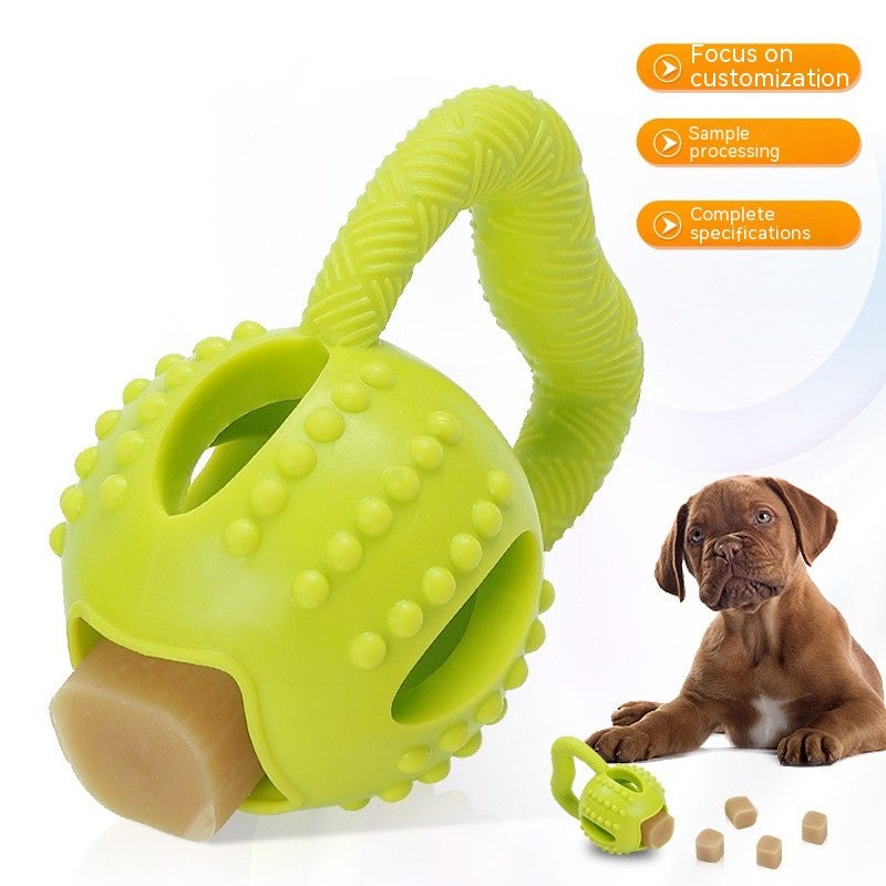 Square Pull Global Bite-resistant Molar Cleaning Cheese Ball Interactive Educational Pet Toy