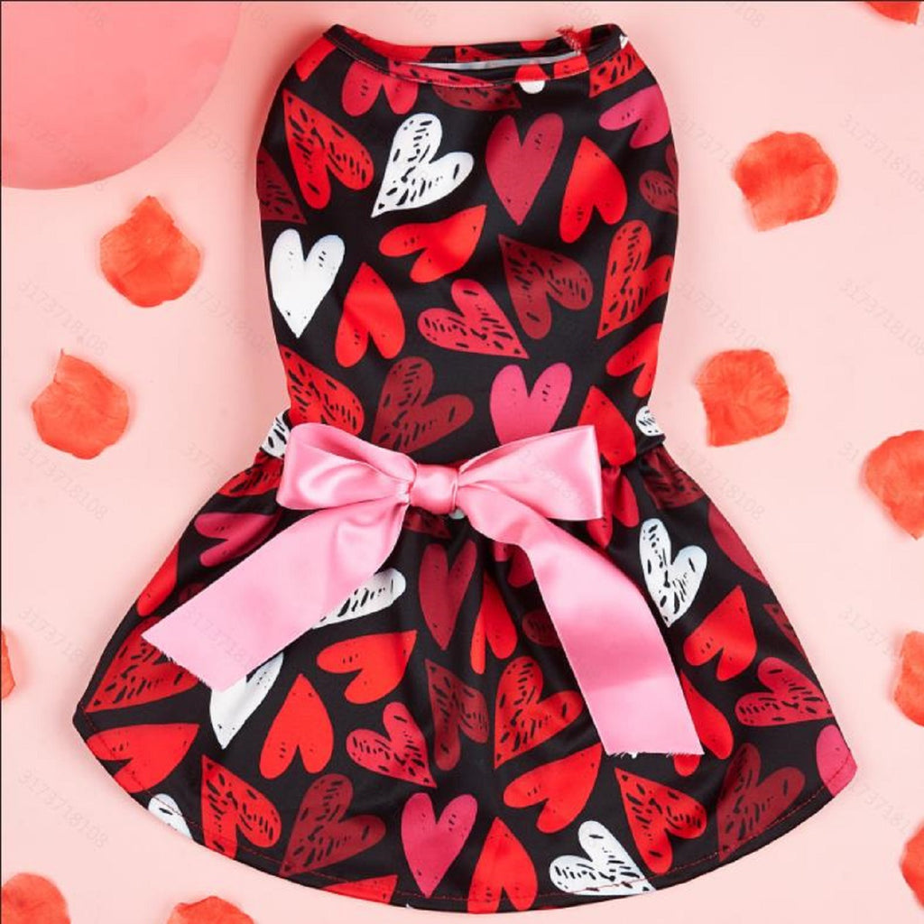 Pet Dog Cat Valentine's Day Love Full Printed Printed Dress