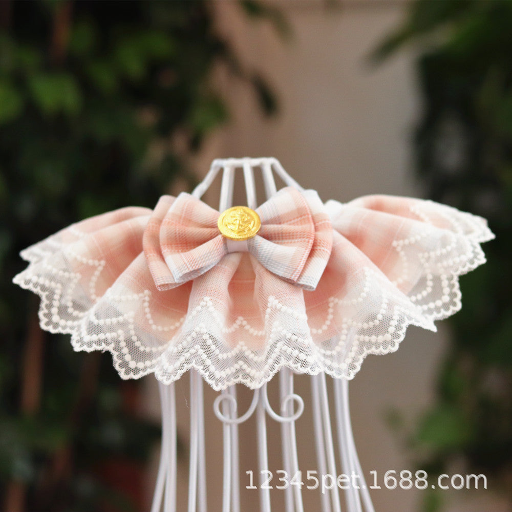 Pet Bib Saliva Towel Lace Collar