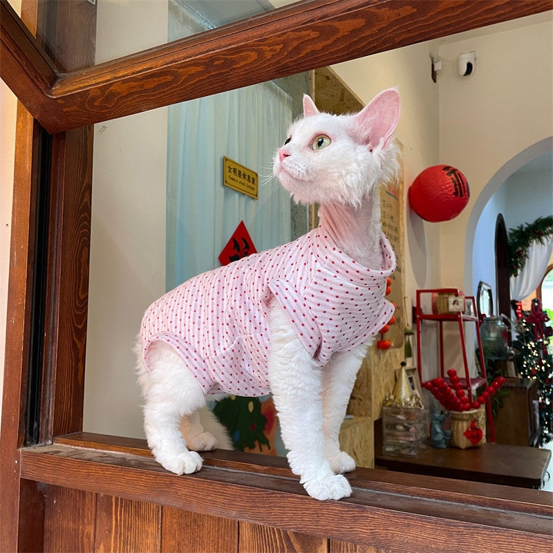 Hairless Cat Clothing Summer Air-conditioning Outfit Soft Four-legged Vest