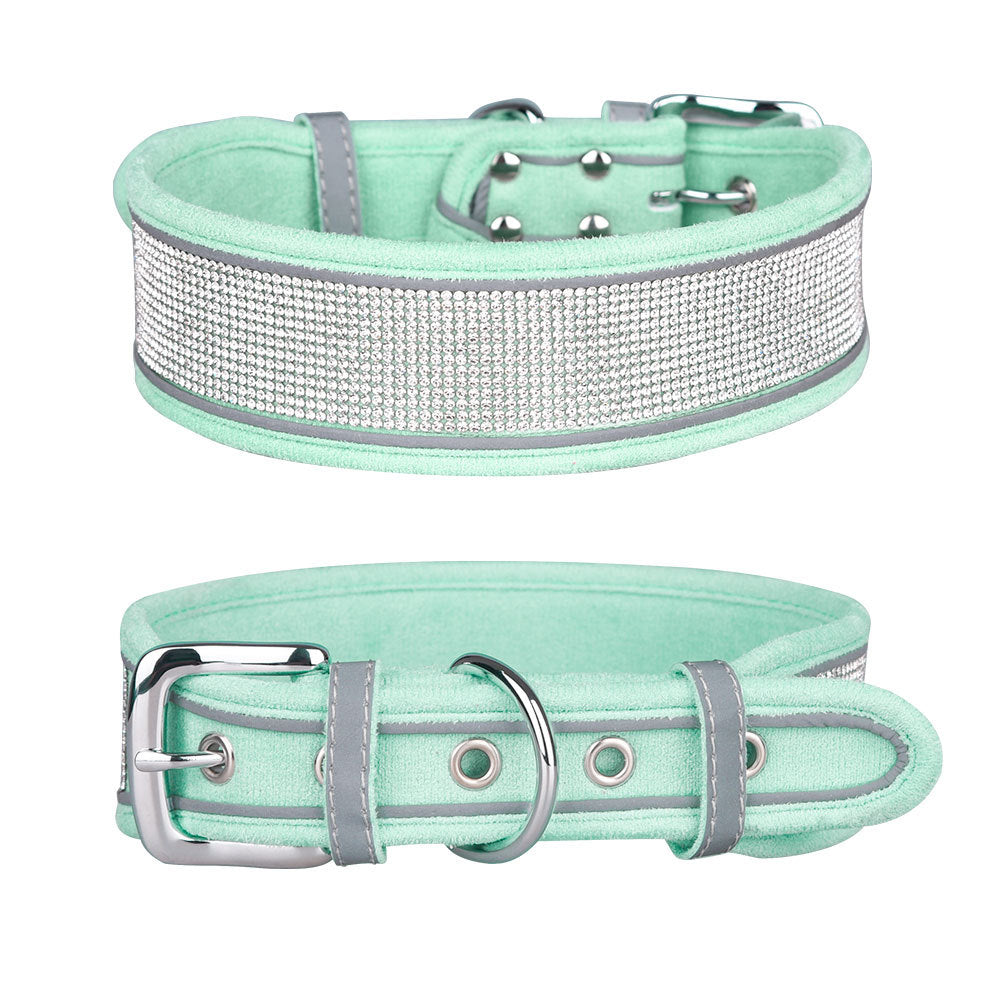 Suede Reflective Dog Collar Soft And Comfortable Dog Hand Holding Rope
