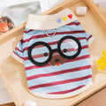 Striped Base-layer Shirt Spring Hoodie Pet