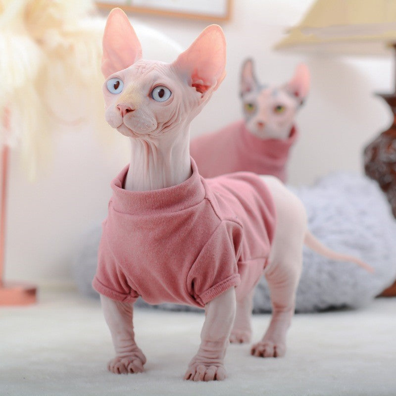 Sphynx Cat Four Seasons Base Layer Shirt Clothes For Hairless Cats