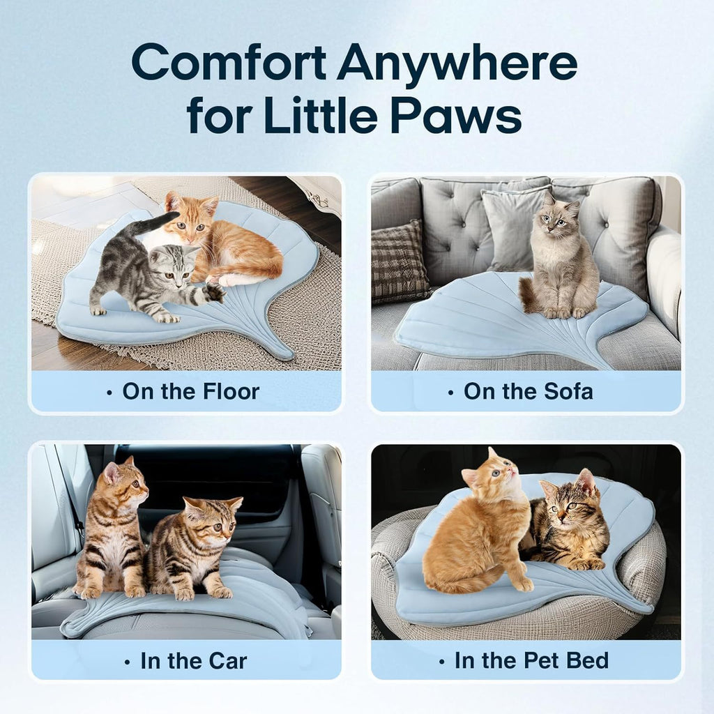 Summer Cat Ice Pad Pet Floor Mat Ginkgo Leaf