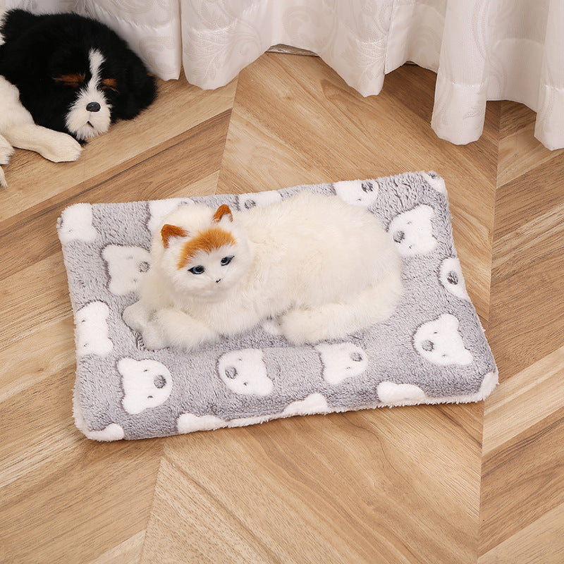 Pet Mat Warm Blanket Cartoon Double-sided Kennel