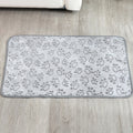 Gray Dog Sleeping Blanket With Paw Prints