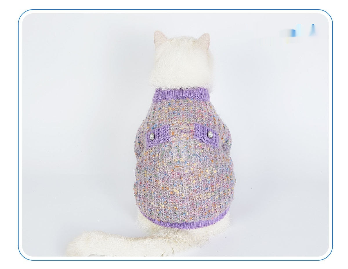 Dog Clothes Sweater Soft Glutinous Bean Cardigan