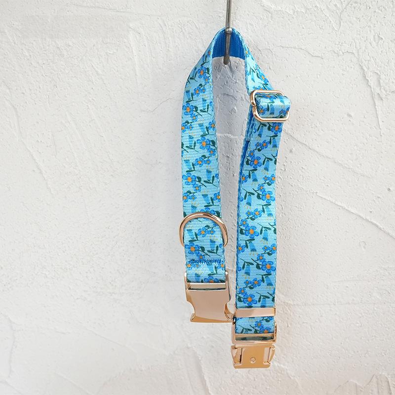 Hardware Buckle Pet Dog Collar Leash Set