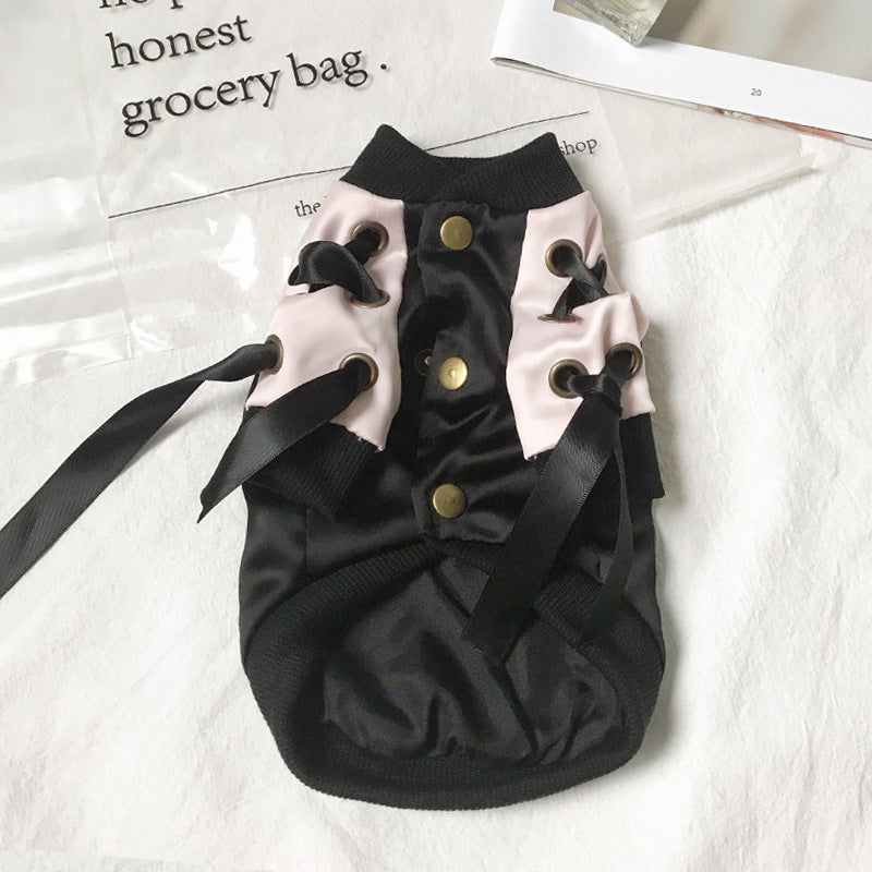 Dog Jacket Autumn Cat Satin Baseball Uniform British Short Kitten Cat Clothes