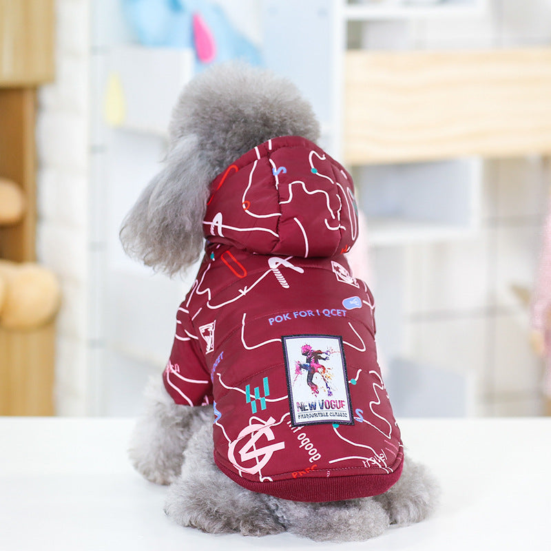 Fashion Letter Cotton Padded Coat