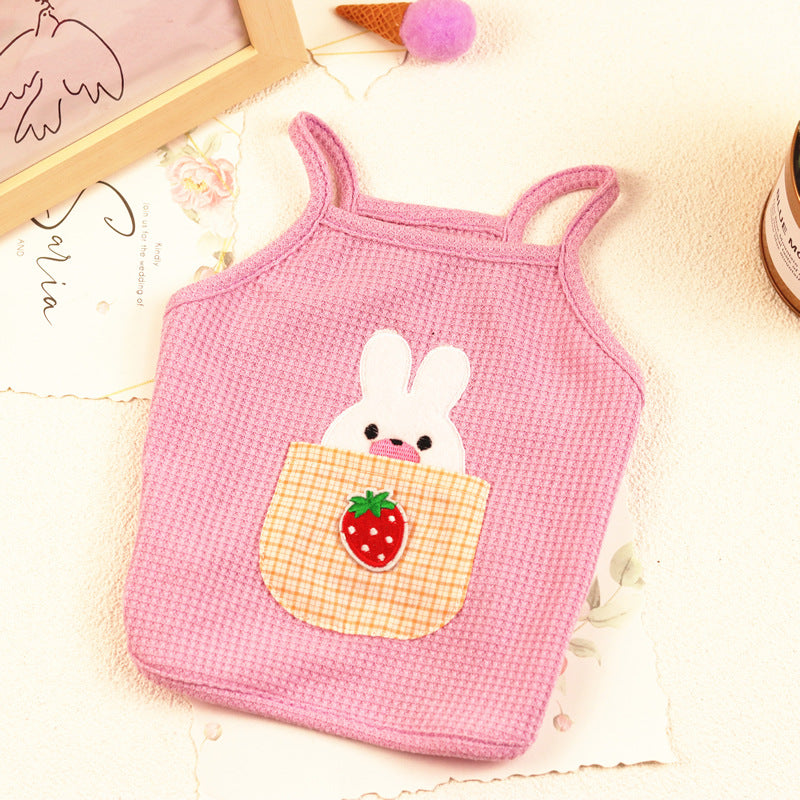 Dog Clothes Thin Clothing Embroidered Slip Top