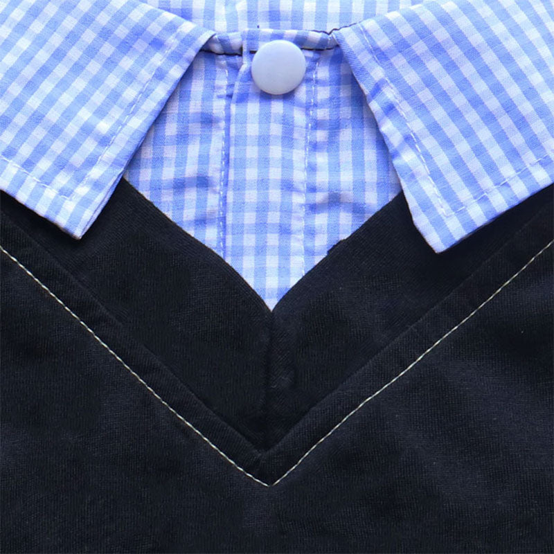 Dog plaid pointed collar suit