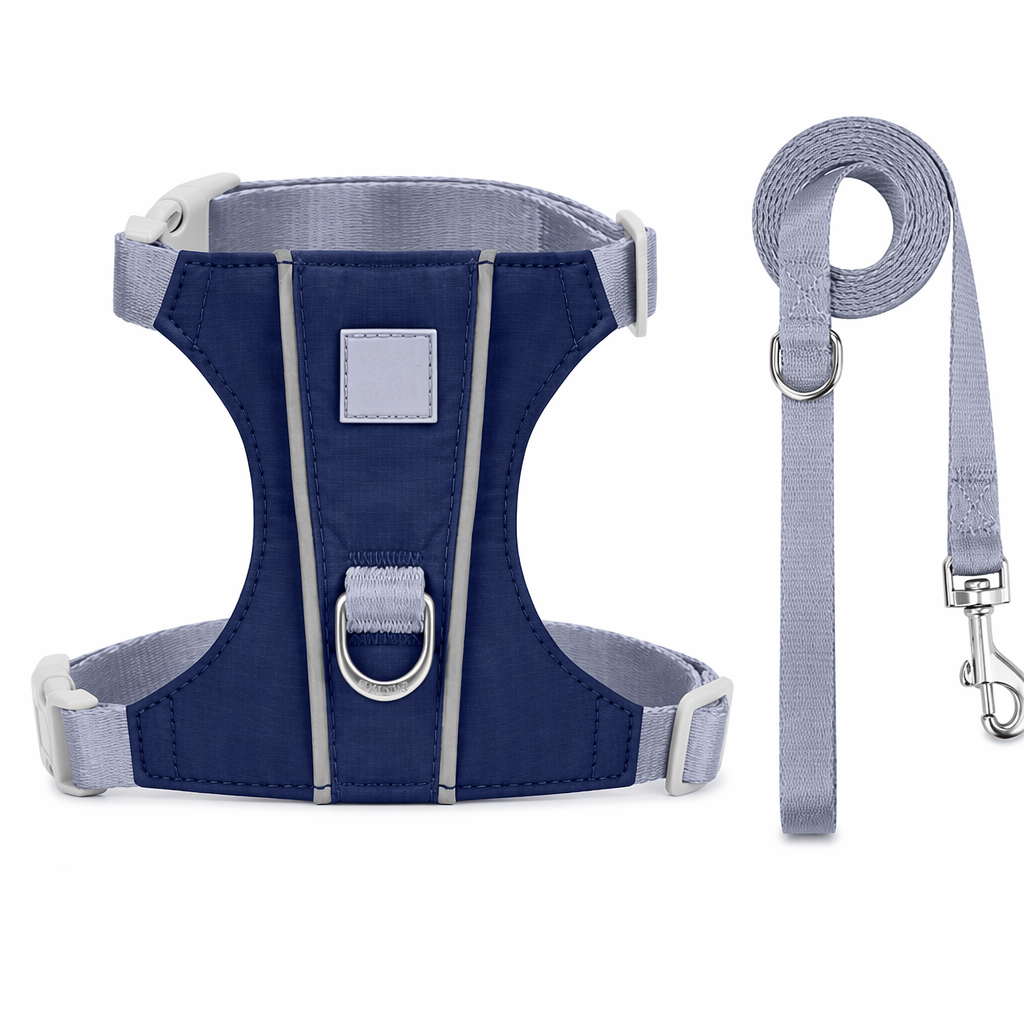 Cat Harness And Leash Set With Reflective Strips, Escape Proof Adjustable Vest, Premium Taffeta Fabric Soft Lightweight, Tear Resistant, For Kitten