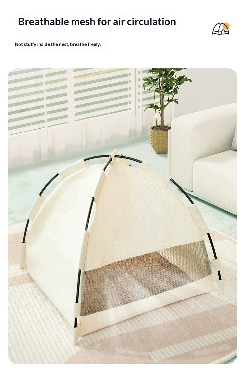 Foldable Outdoor Pet Tent Cat Bed.