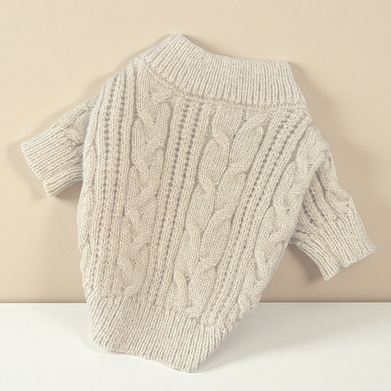 Sweater Dog Cute Pet Warm Clothes Solid Color