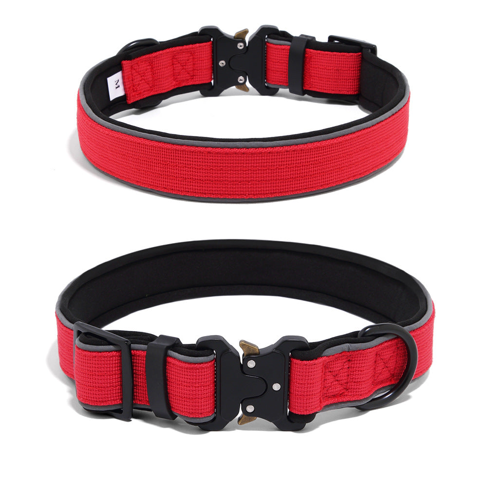 Tactical Dog CollarHarness Reflective Adjustable