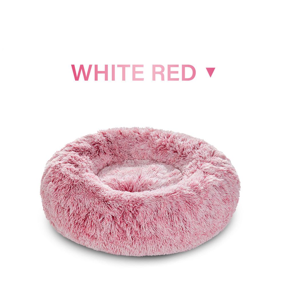 Indoor Cat And Dog Bed, A Quiet Doughnut-Shaped Bed, A Washable Round Soft Pet Bed, Suitable For Medium-Sized And Large Cats And Dogs