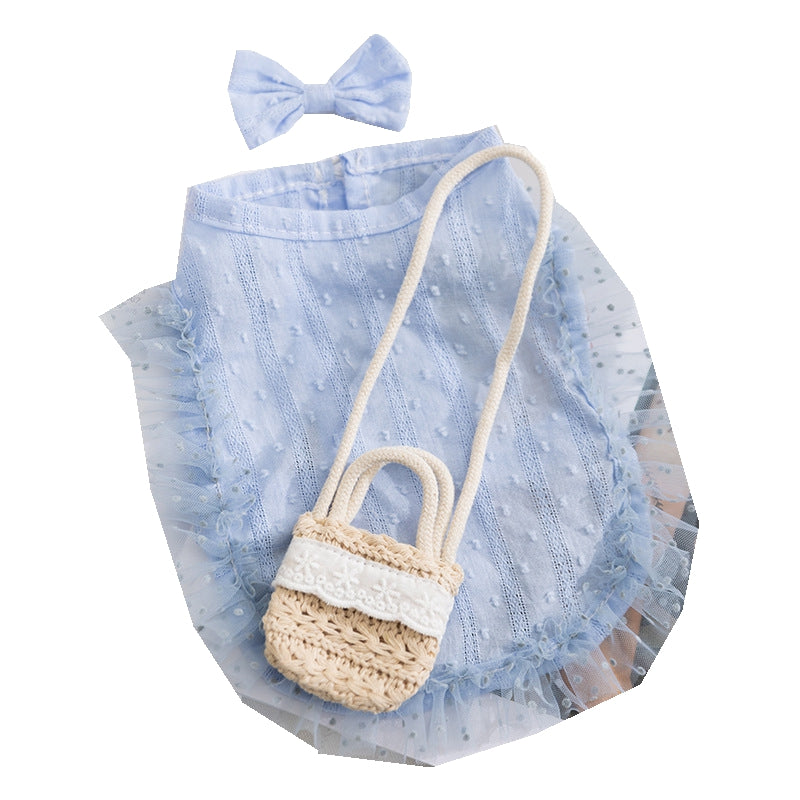 Dog Quiet Country Shoulder Bag, Small Dog On The Back Of The Feet, Ladylike Style Cat Pet Teddy Clothes