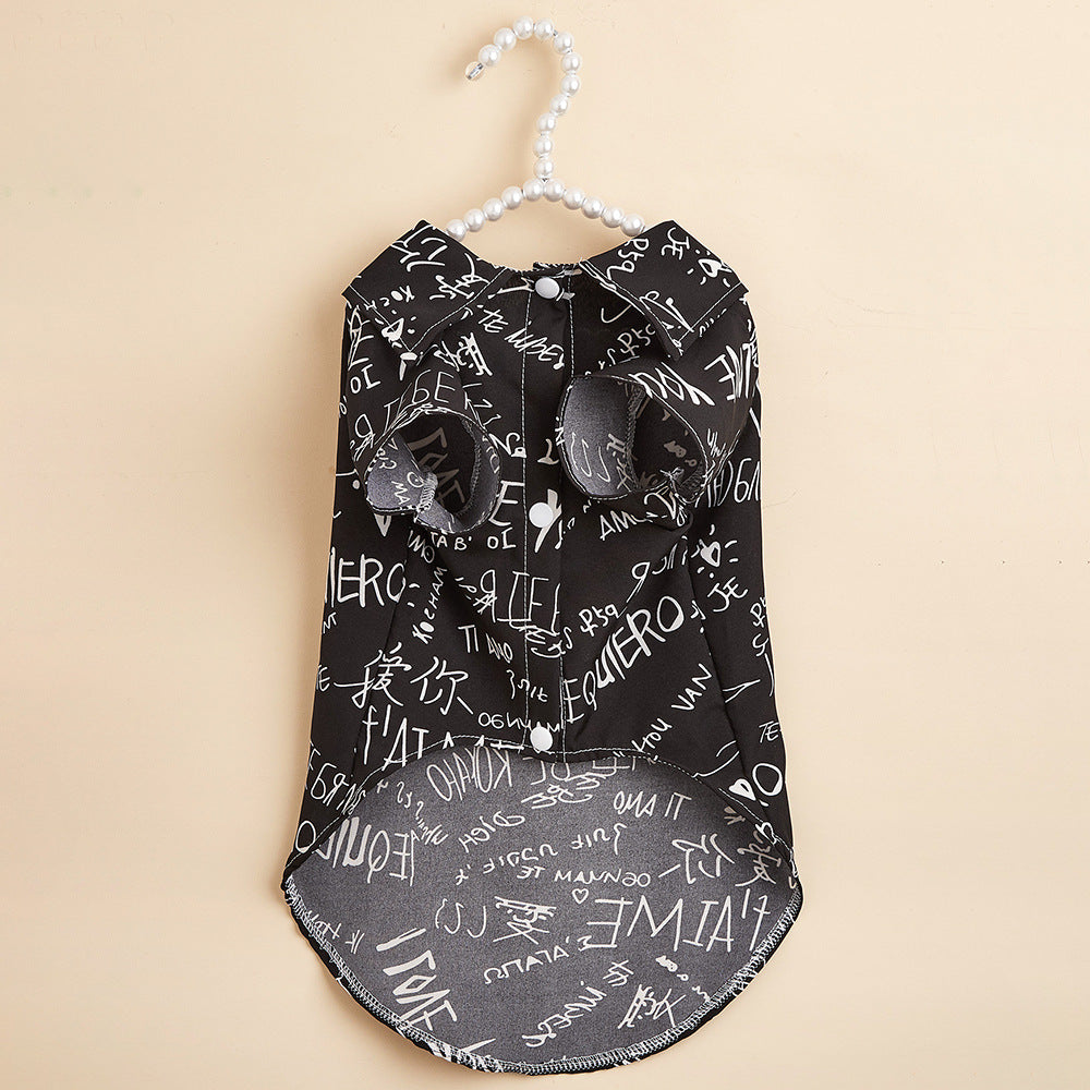 Letter Print Clothes Small Dog Top