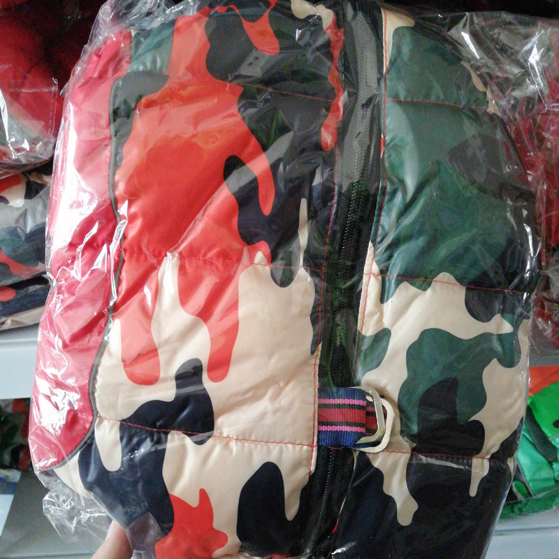 Dog camouflage cotton coat