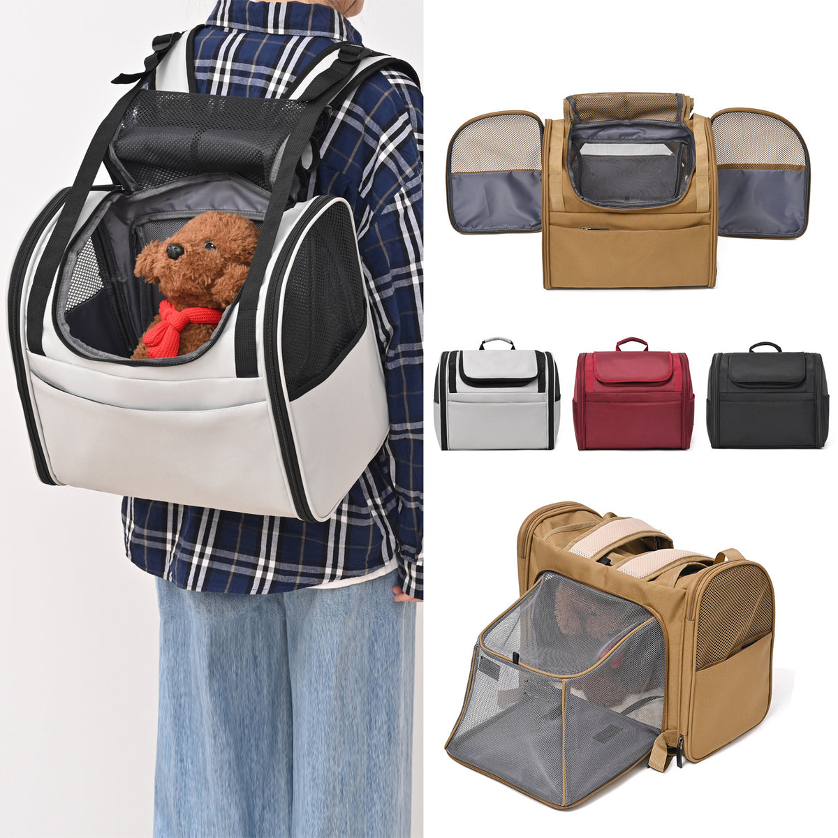 Expandable Cat Carrier Tent Large Capacity Easy To Fold