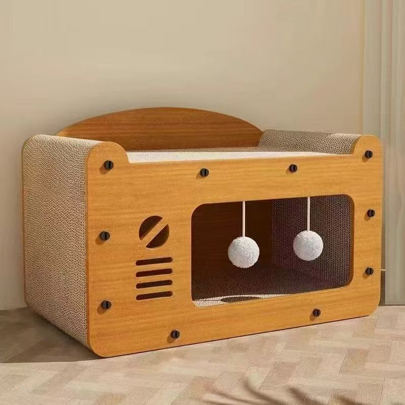 Corrugated Cardboard Single-door Cat Box