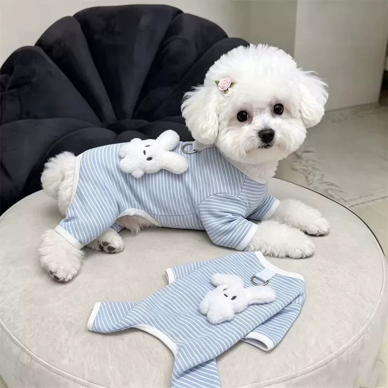 Pet Dog Thermal Four-legged Fleece Jacket With Belly Cover