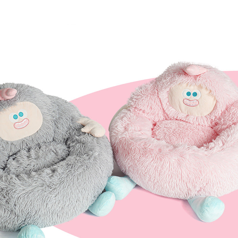 Long Plush Nest For Pets Thick And Warm Kennel For Fall And Winter Universal Sofa For Cats And Dogs Sleeping Mattress
