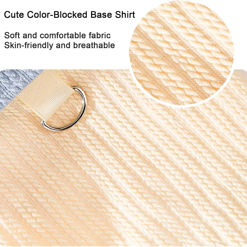 Autumn And Winter Dog, Small And Medium-sized Dog, Cute Puppy, Color-block Base Shirt, Cat Two-legged Shirt, Teddy Pet Dog Clothes