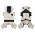 Water Resistant Dog Winter Coat, Graphene Thermal Warm Four Legged Dog Snow Jacket Hooded Pet Cold Weather Snowsuit, Windproof Padded Dog Clothes For