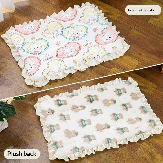 Thick Blanket Pet Bed Warm Sleeping Mat For Pets