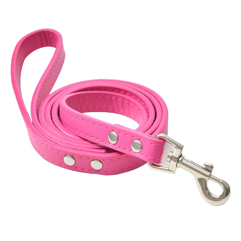Leather Alloy Buckle Outdoor Pet Leash