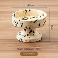 Ink-splashed Bubble Pet Bowl And Stem Glass