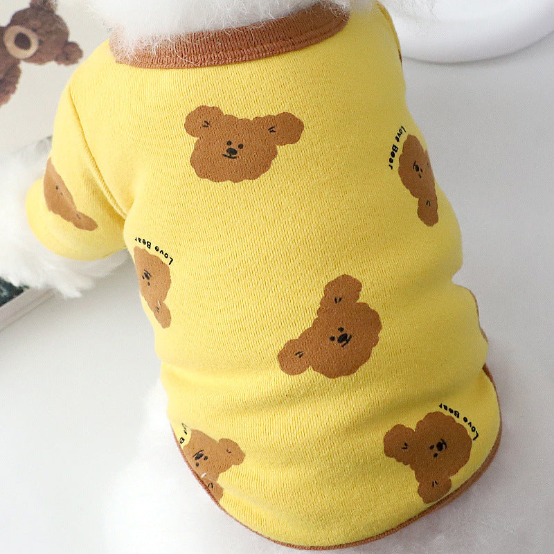 Autumn Small Dog Anti-lint Pajamas