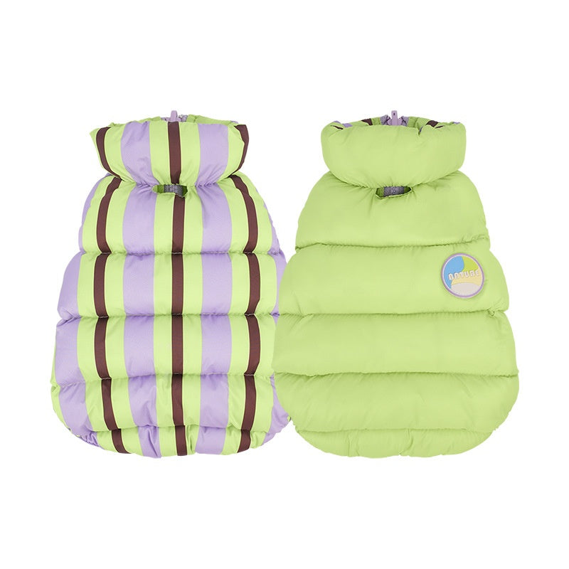 Pet Cat And Dog Autumn And Winter Vest Candy Color Double-sided Cotton-padded Clothes