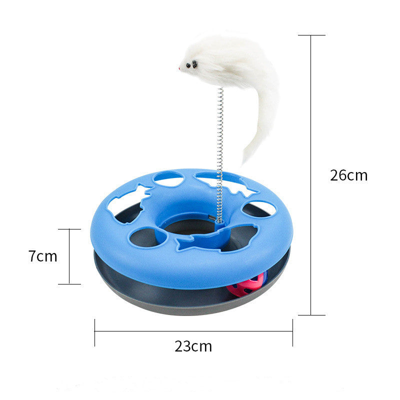 Round color cat play tray