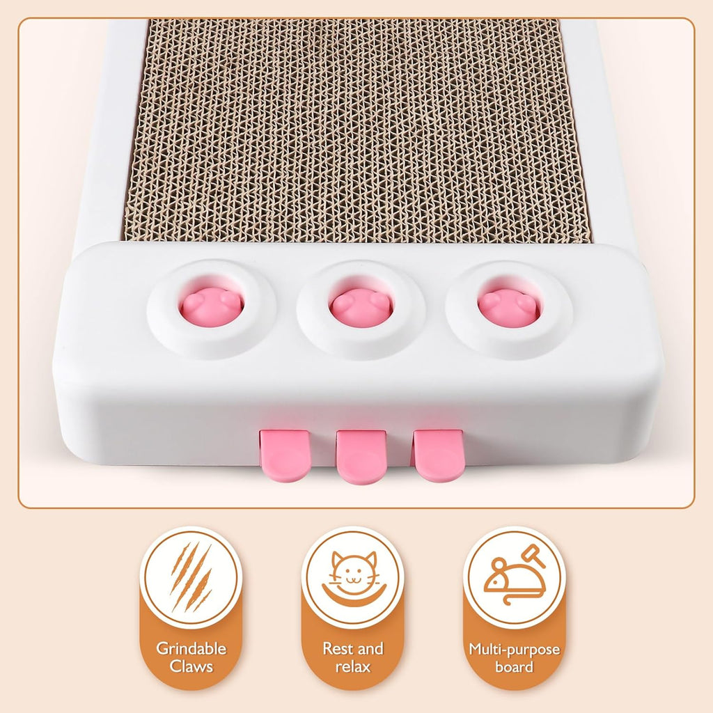 Cat Scratcher Toy Interactive Whack A Mole Cat Toy Cardboard Cat Scratcher Cat Scratching Board Cat Scratching Pad For Indoor Cats Cat Enrichment Toys