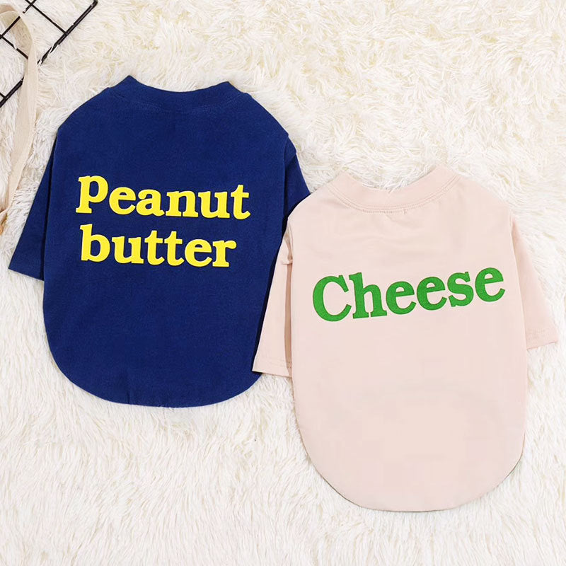 Dog letter T-shirt sweater