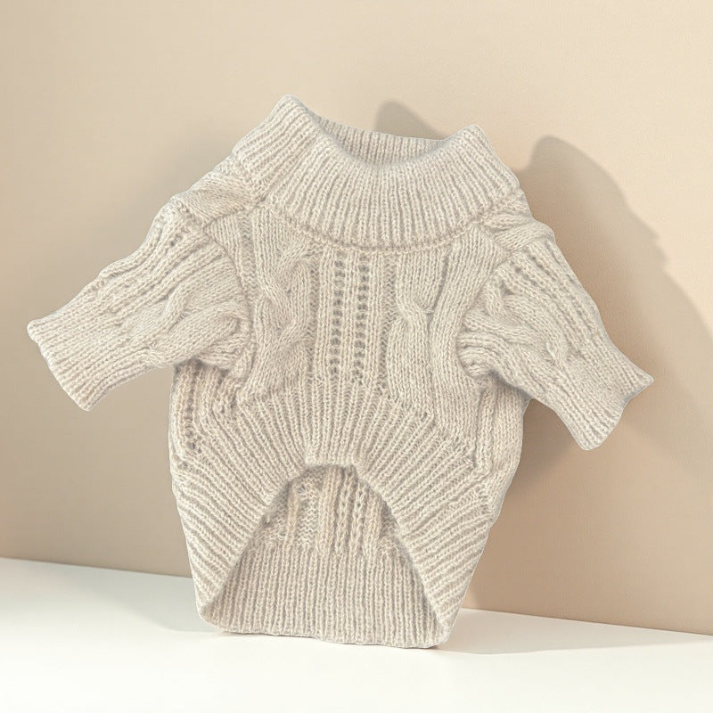 Sweater Dog Cute Pet Warm Clothes Solid Color