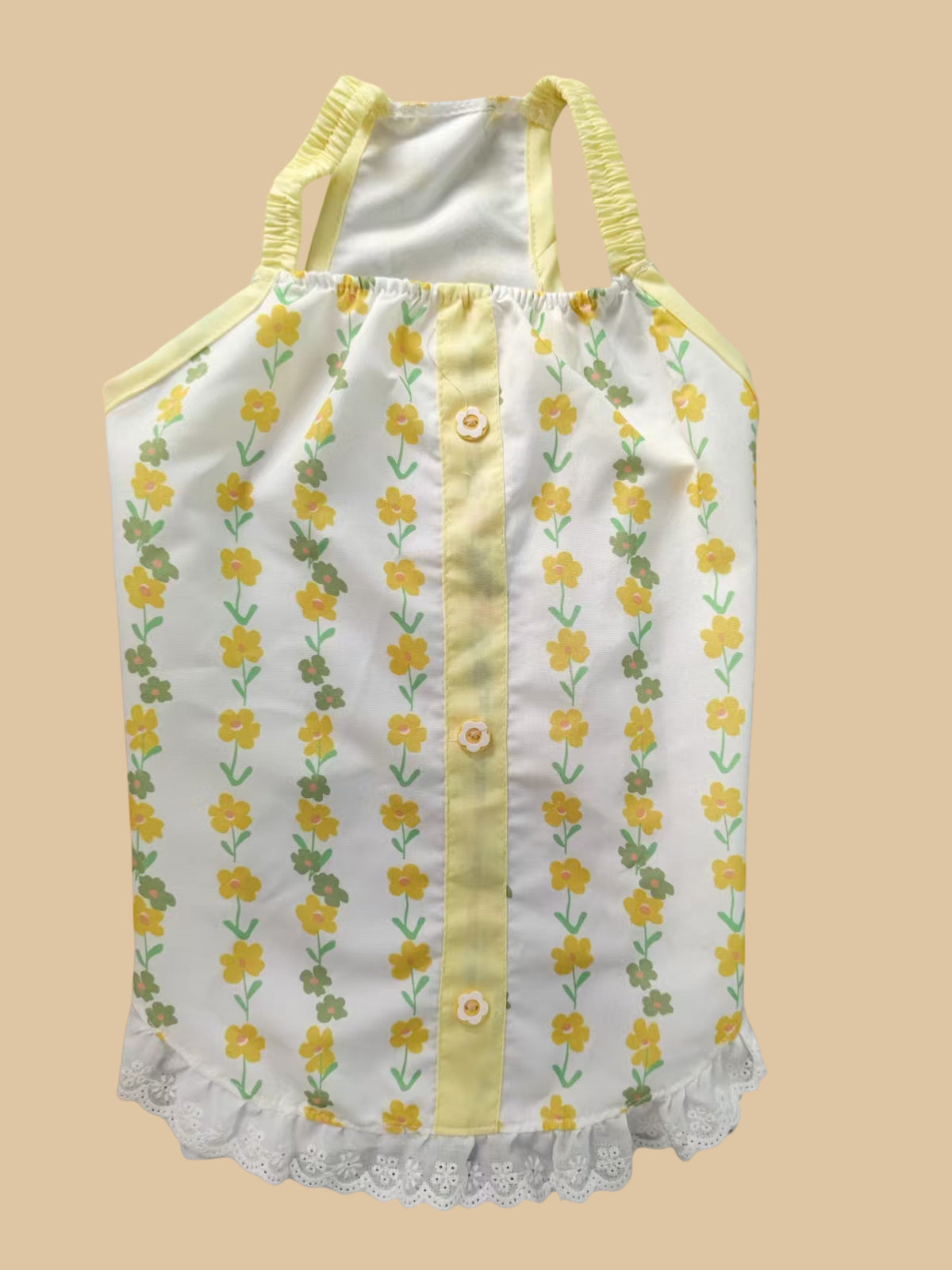 Pet Cat Hair-Proof Little Floral Suspender Dress