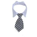 Pet Striped Tie Dog Teddy Bow Tie Scarf Blouse Collar