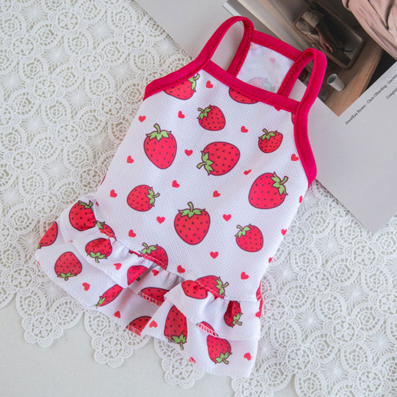 Dog Clothes Summer Fruit Sling Thin