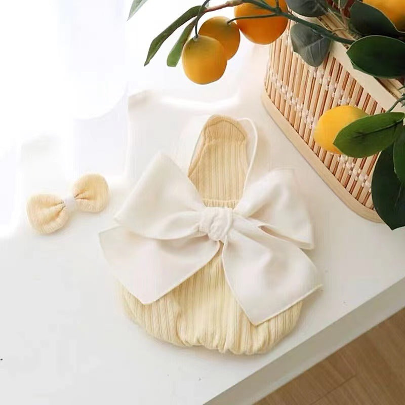 Pet Dog Summer Bow Suspenders Clothes