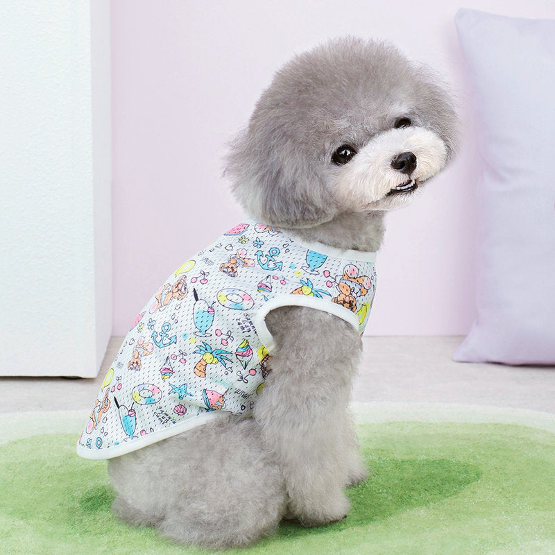 Mesh Waistcoat Puppy Cat Same Clothes
