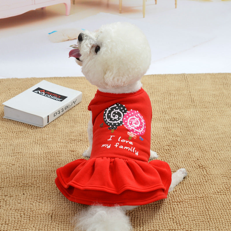 Dog dress princess teddy dress